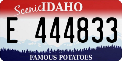 ID license plate E444833