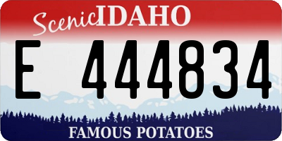 ID license plate E444834