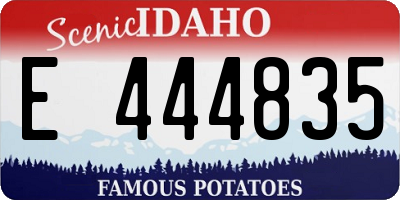 ID license plate E444835