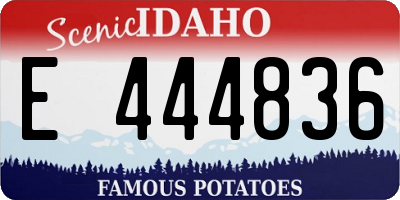 ID license plate E444836