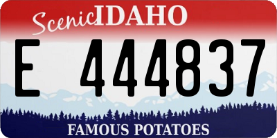 ID license plate E444837