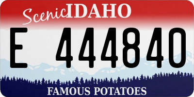ID license plate E444840
