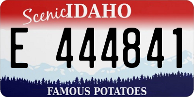 ID license plate E444841