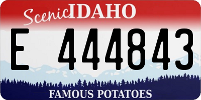 ID license plate E444843