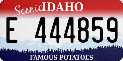 ID license plate E444859