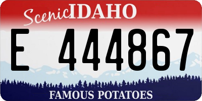 ID license plate E444867