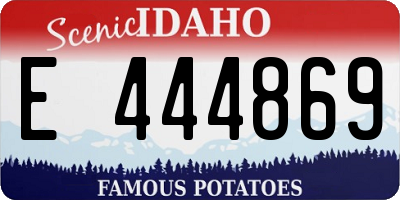 ID license plate E444869