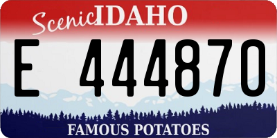 ID license plate E444870