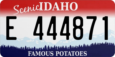 ID license plate E444871