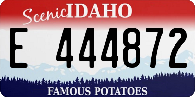ID license plate E444872