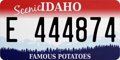 ID license plate E444874