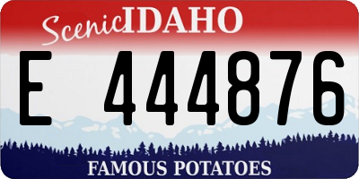 ID license plate E444876