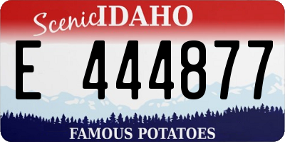 ID license plate E444877