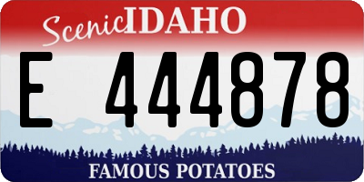 ID license plate E444878