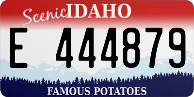 ID license plate E444879
