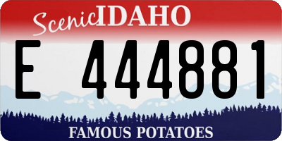 ID license plate E444881