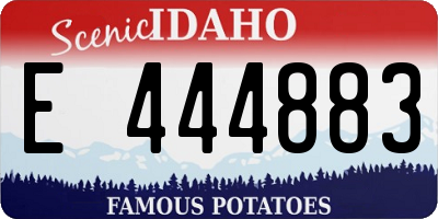 ID license plate E444883