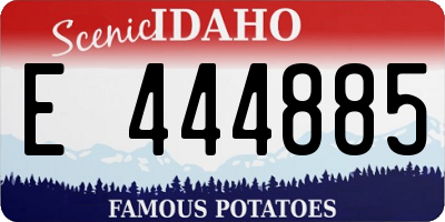 ID license plate E444885