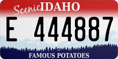 ID license plate E444887