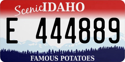 ID license plate E444889
