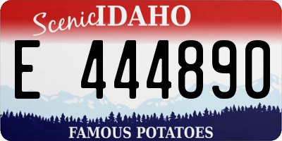 ID license plate E444890