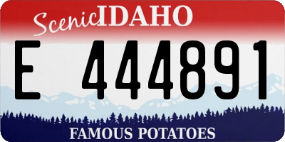 ID license plate E444891