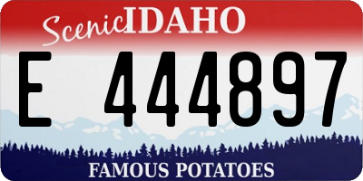 ID license plate E444897