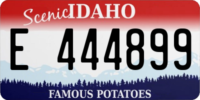 ID license plate E444899