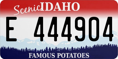 ID license plate E444904