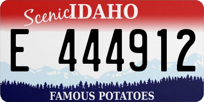 ID license plate E444912