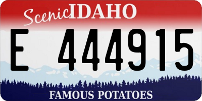 ID license plate E444915