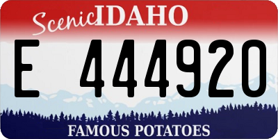 ID license plate E444920