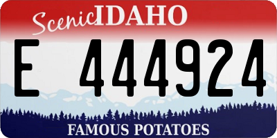 ID license plate E444924