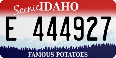 ID license plate E444927
