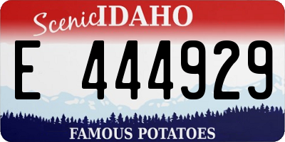 ID license plate E444929