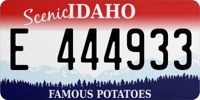 ID license plate E444933