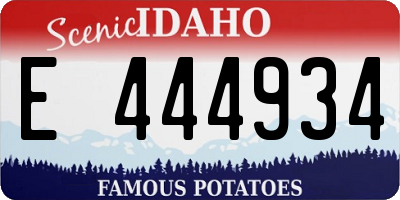 ID license plate E444934
