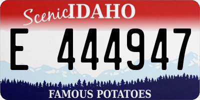 ID license plate E444947
