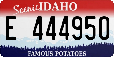 ID license plate E444950