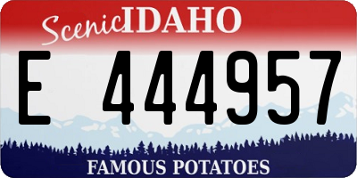 ID license plate E444957