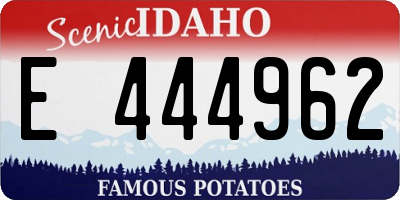 ID license plate E444962