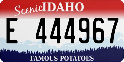 ID license plate E444967