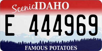 ID license plate E444969