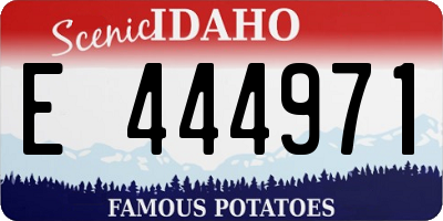ID license plate E444971