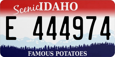 ID license plate E444974