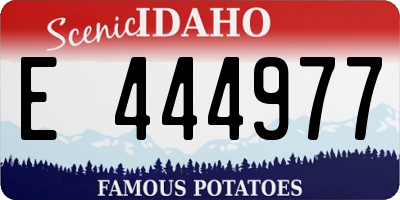 ID license plate E444977