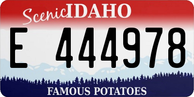 ID license plate E444978