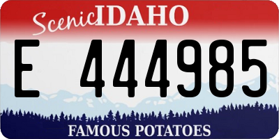 ID license plate E444985