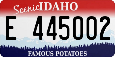 ID license plate E445002