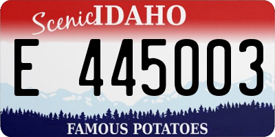ID license plate E445003